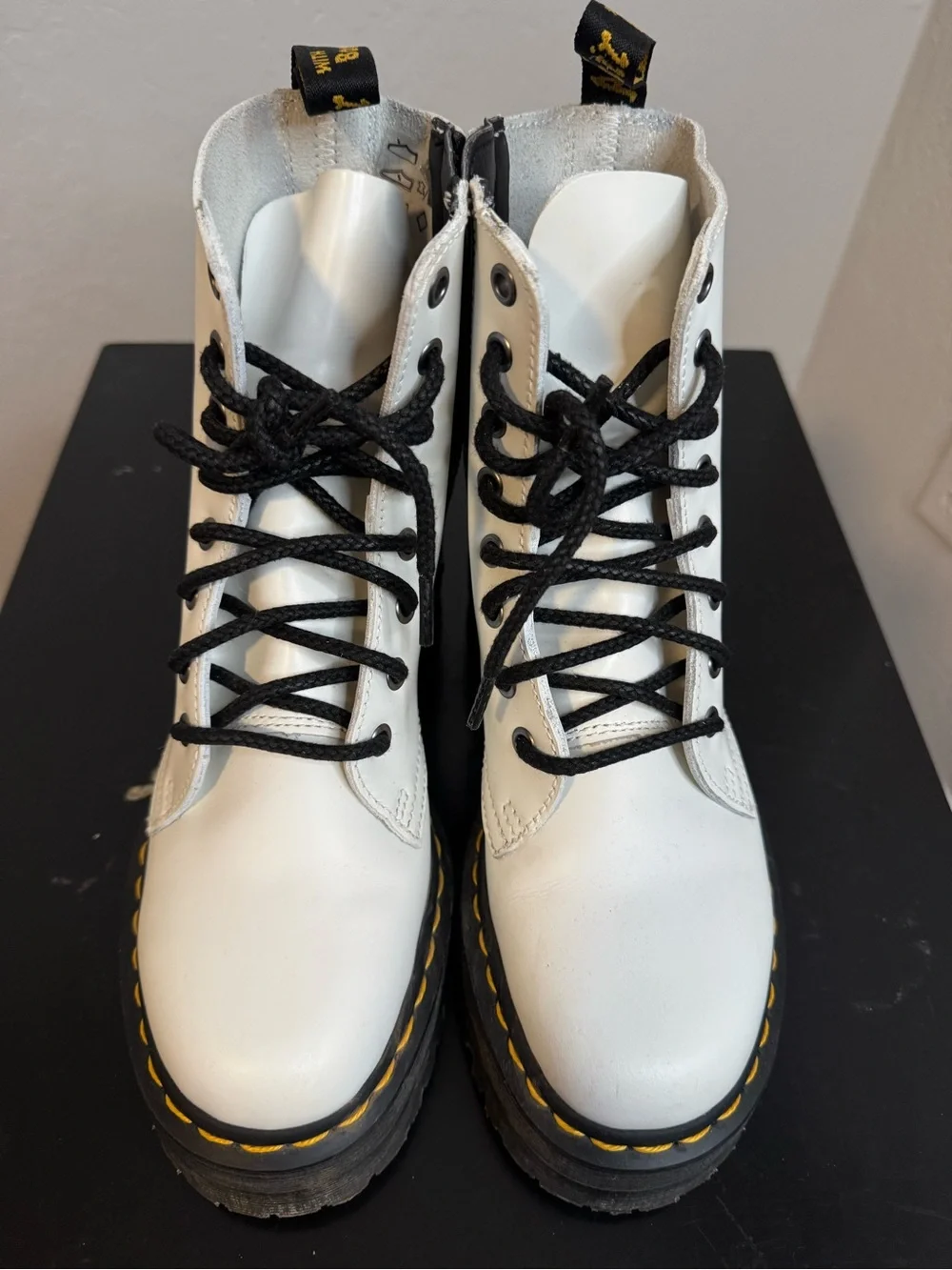 Dr. Martens White Jadon Platform Boots Women’s Size US 7 EU 38